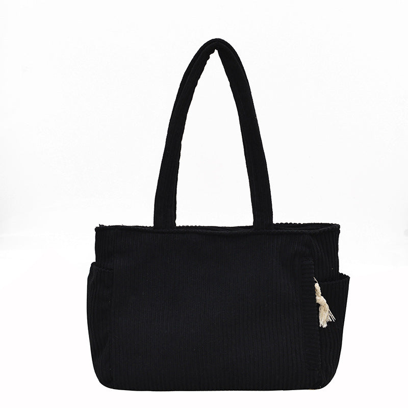 Versatile Corduroy Tote Bag