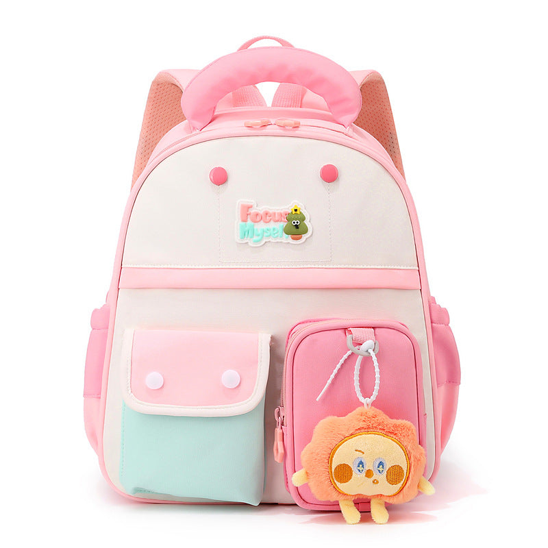 Stylish Multi-Pocket School Backpack-https://detail.1688.com/offer/1065401531144.html-Calm Wears-Light Pink-Calm Wears