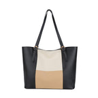 Versatile Color Block Tote Bag