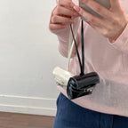 Ladies mini handbag made of high-quality artificial leather with playful closure