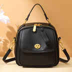 Textured Vegan Leather Crossbody Handbag