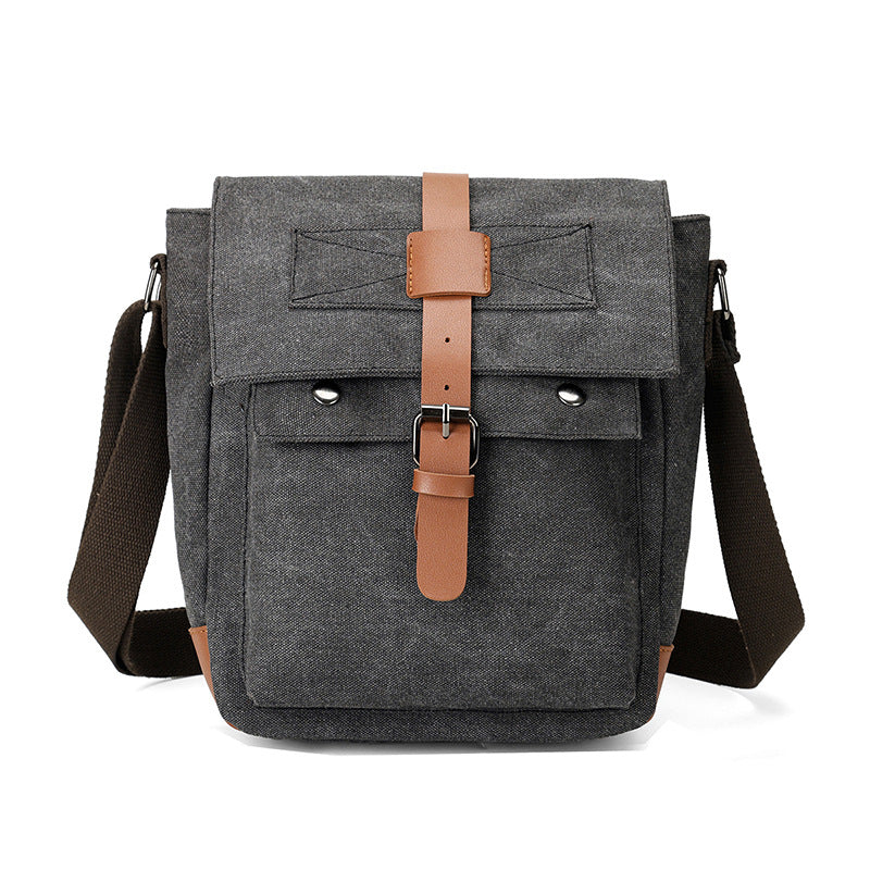 Vintage-Inspired Canvas Messenger Bag
