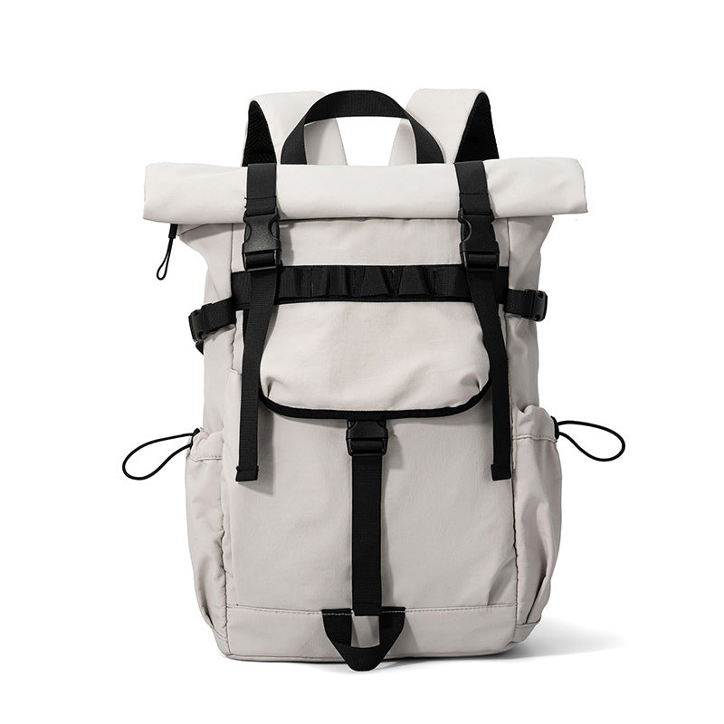 Urban Backpack with Flexible Roll Closure and Versatile Compartments