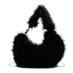 Plush Shoulder Bag with Unique Design