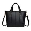 Textured Vegan Leather Multi-Pocket Tote