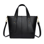 Textured Vegan Leather Multi-Pocket Tote