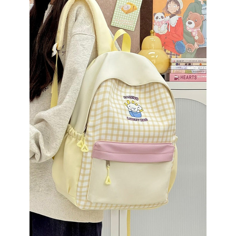 Casual Checkered Backpack Calm Wears