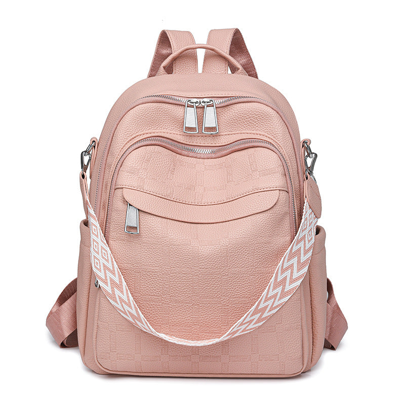 Versatile Textured Backpack with Multiple Compartts