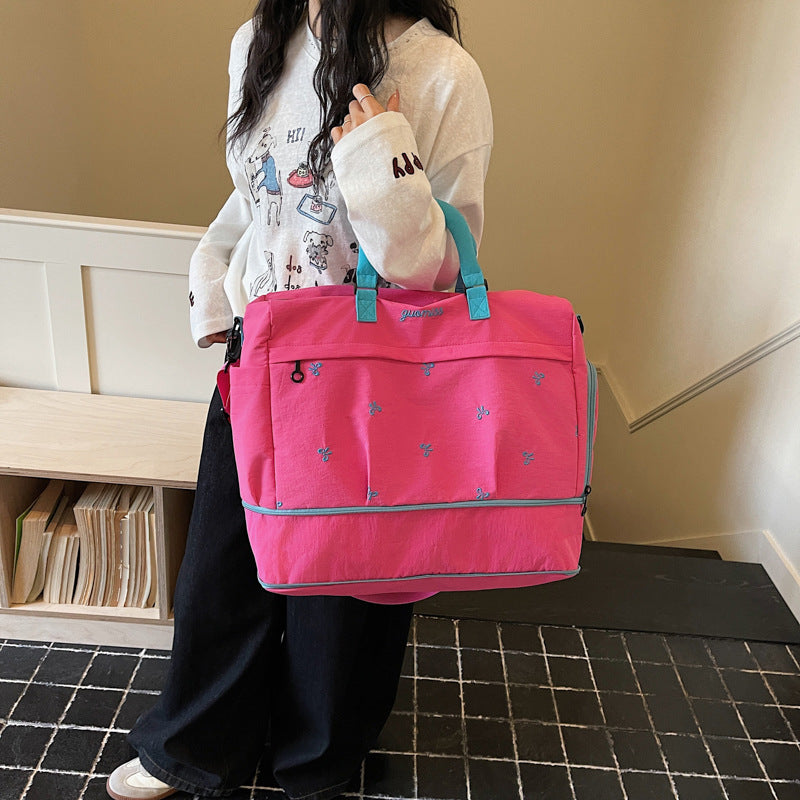 Stylish Embroidered Travel Duffel Bag