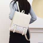 Floral Print Structured Backpack Calm Wears