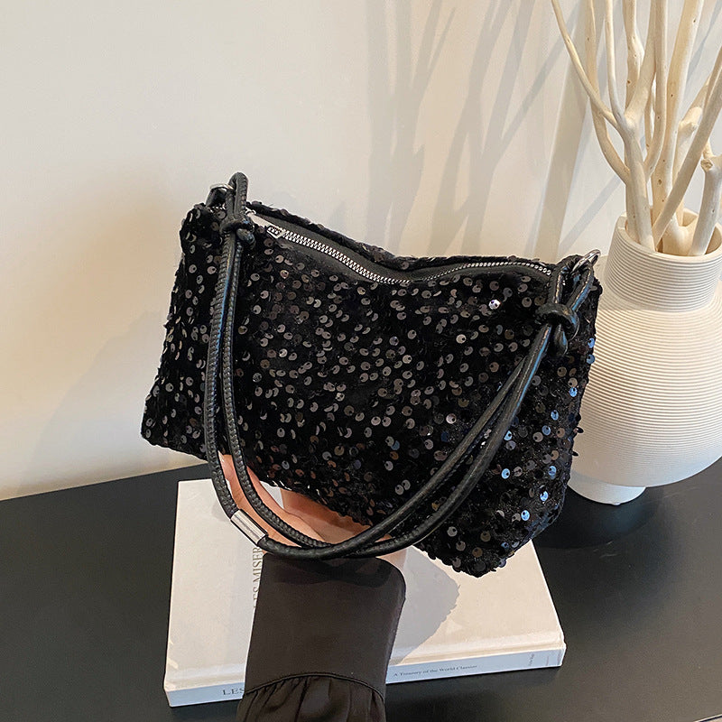 Glamorous Sequin Embellished Shoulder Bag