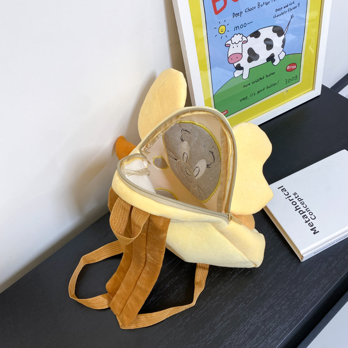 Plush Backpack in Cheese Design