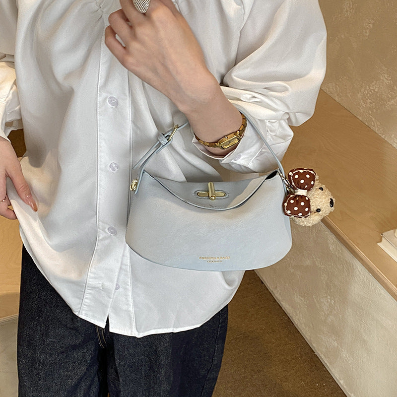 Women's shoulder bag with decorative pendant-https://detail.1688.com/offer/1017420588372.html-Calm Wears-Blue-Size: With pendant-Calm Wears
