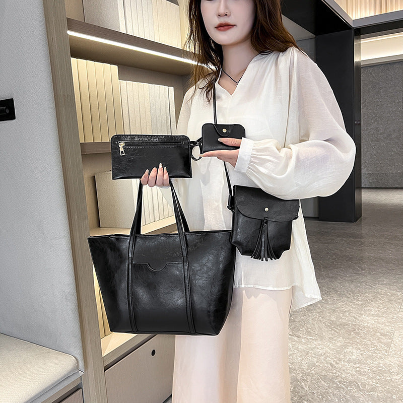 Women's Tote Bag Set with Multifunctional Compartments-https://detail.1688.com/offer/910180580047.html-Calm Wears-Braun-nothing-Calm Wears