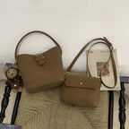 Women Hobo and Mini Handbag Set with Playful Pendant