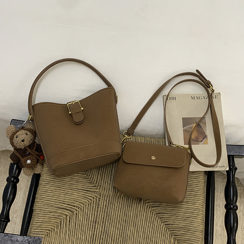 Women Hobo and Mini Handbag Set with Playful Pendant