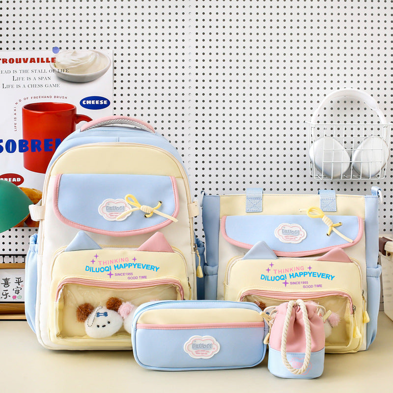 Multi-Functional 5-Piece School Backpack Organizer Set-https://detail.1688.com/offer/999335357981.html-Calm Wears-Blue-Calm Wears