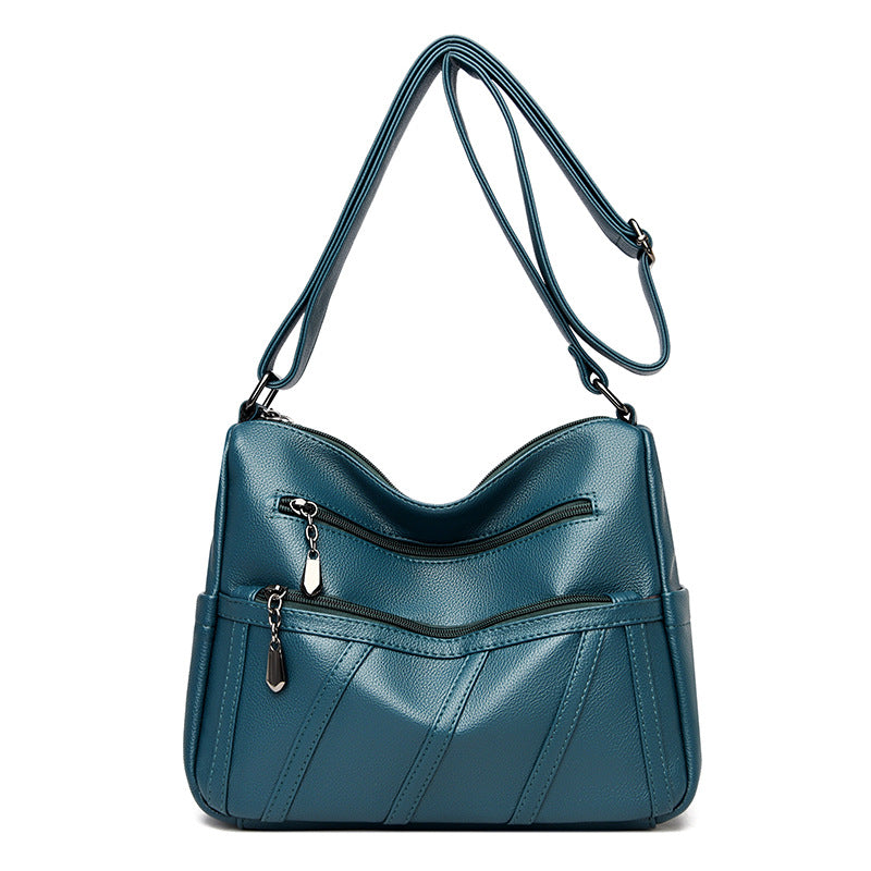 Elegant Zip-Detail Shoulder Bag