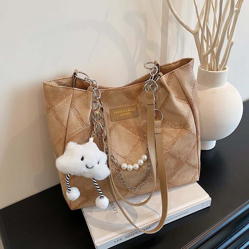 Women Leisure Tote Bag-https://detail.1688.com/offer/985007147715.html-Calm Wears-Khaki-Size: With pendant-Calm Wears