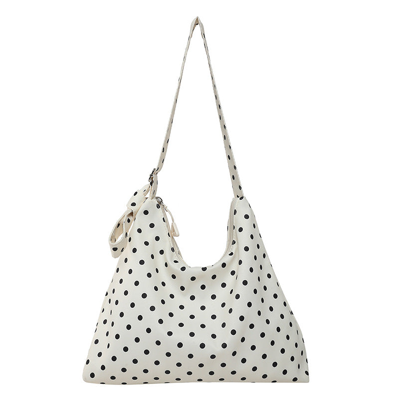 Stylish Polka Dot Hobo Bag