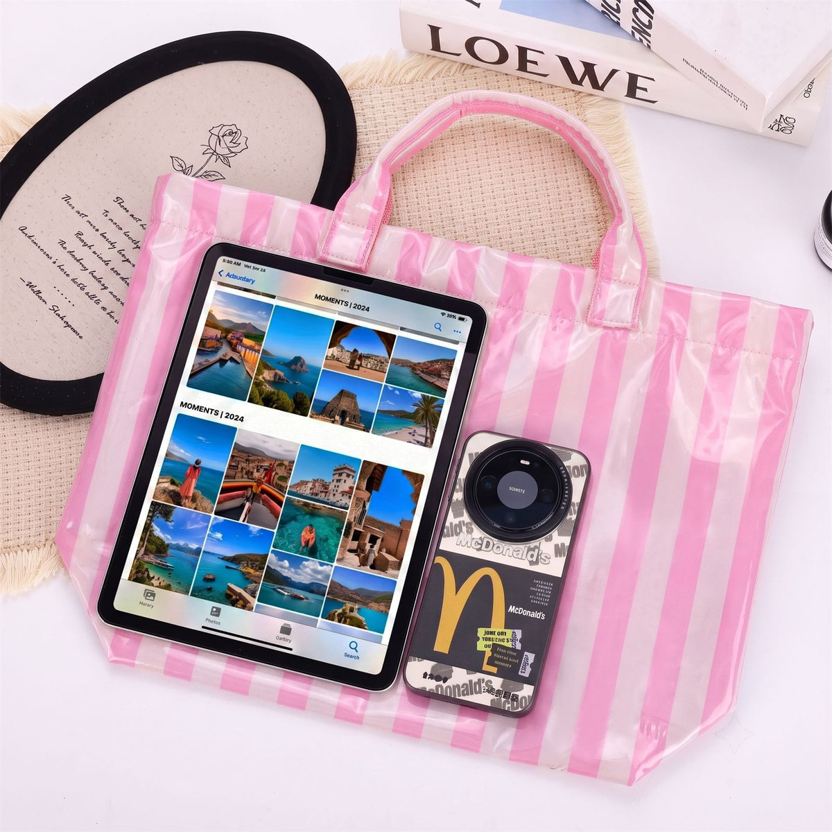 Versatile Laminated Beach Tote Calm Wears