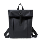 Elegant backpack with practical roll-top closure