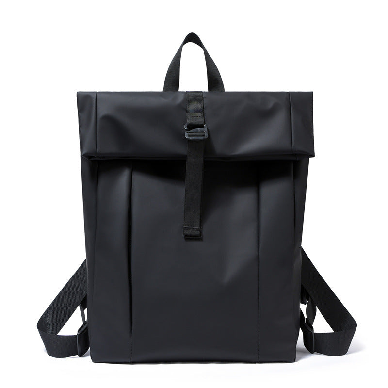 Elegant backpack with practical roll-top closure