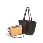 Women's tote bag set made of high-quality synthetic leather with practical mini bag-https://detail.1688.com/offer/1042514359615.html-Calm Wears-Ebony-nothing-Calm Wears
