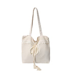 Chic Embroidered Shoulder Tote Bag