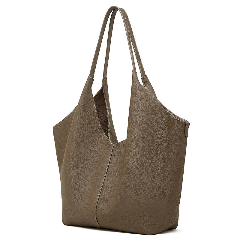 Women's tote bag in modern minimalist design with spacious interior layout-https://detail.1688.com/offer/1004550231165.html-Calm Wears-Dark gray-35-Calm Wears