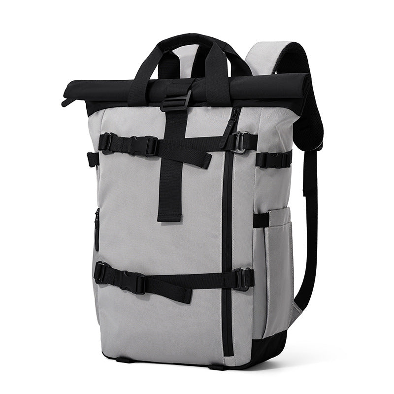 Stylish Roll-Top Adventure Backpack