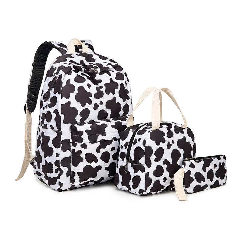 Stylish Leopard Print Backpack and Accessory Set