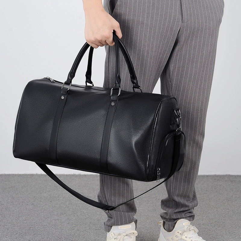 Elegant Leather Weekender Bag
