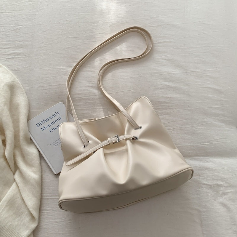 Women's shoulder bag made of high-quality synthetic leather with adjustable drawstring-https://detail.1688.com/offer/1032927466117.html-Calm Wears-White-nothing-Calm Wears