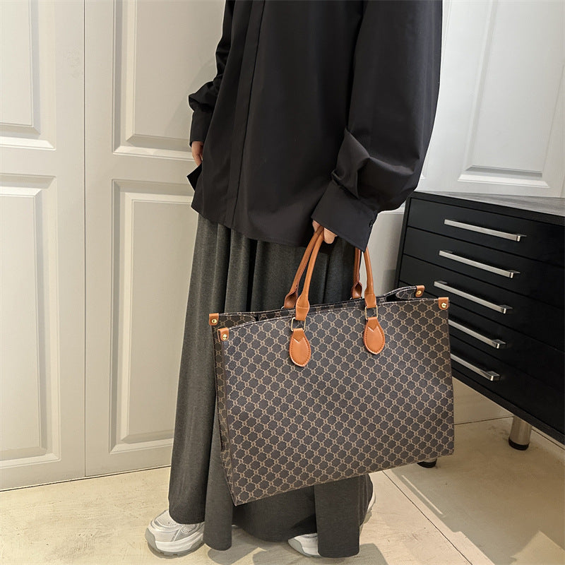 Women elegant tote bag with high-quality monogram design-https://detail.1688.com/offer/923738887916.html-Calm Wears-Black-nothing-Calm Wears