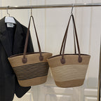 Stylish Straw Beach Tote Bag