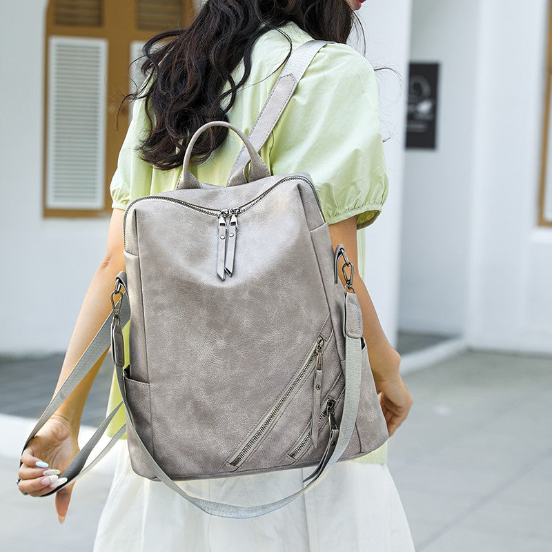 Fashionable Multi-Zipper Backpack Calm Wears