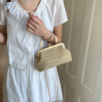 Vintage-Inspired Textured Crossbody Bag
