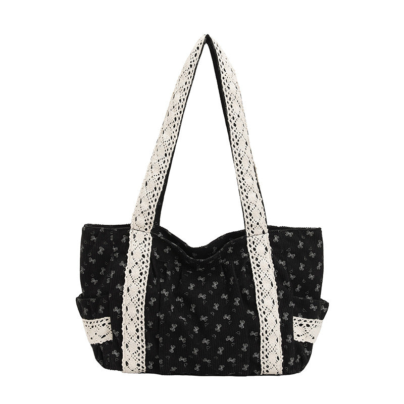 WoElegant Floral Print Tote Bag