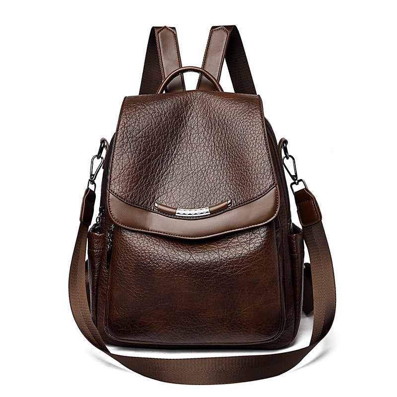 Chic Textured Leather Backpack