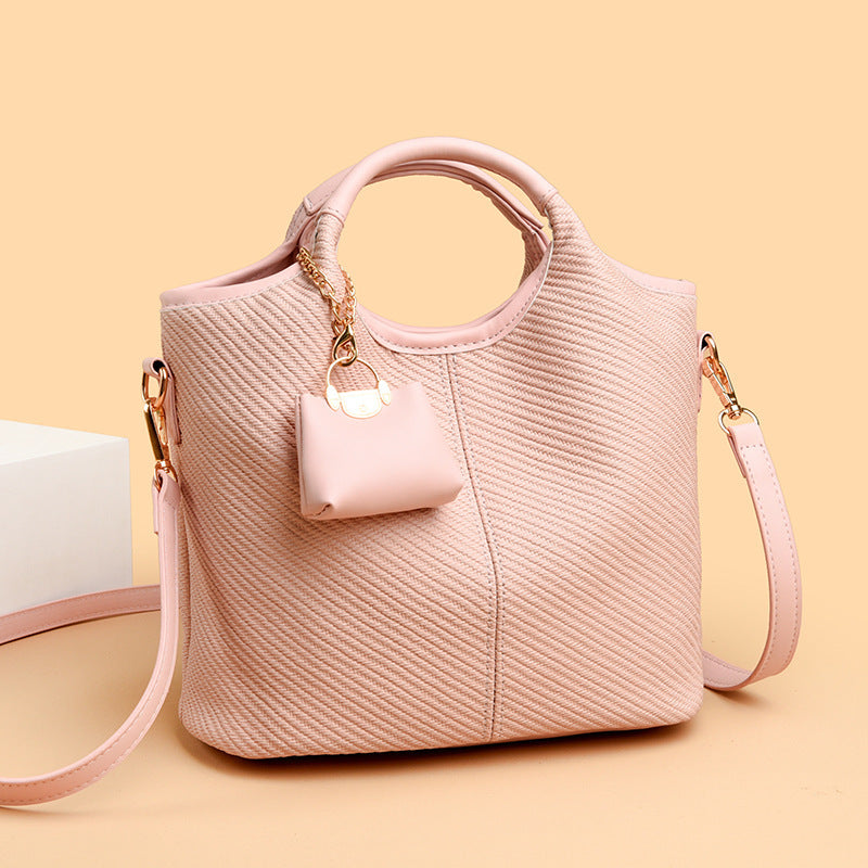 Ladies elegant handbag with textured design and removable mini organizer-https://detail.1688.com/offer/930962222734.html-Calm Wears-Rosa-nothing-Calm Wears
