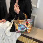 Shoulder bag with playful dog motif