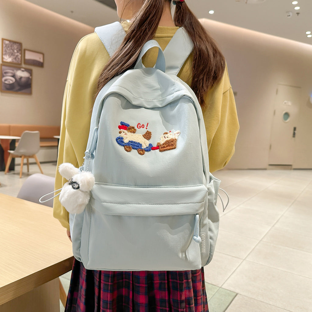 Playful Embroidered Backpack