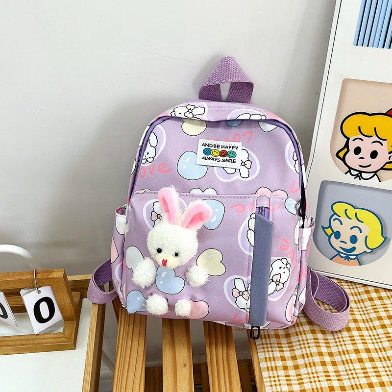 Cute Plush Bunny-Themed Mini Backpack