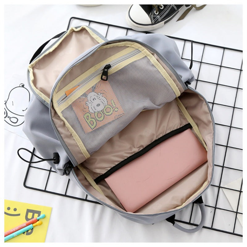 Trendy backpack with multifunctional compartments