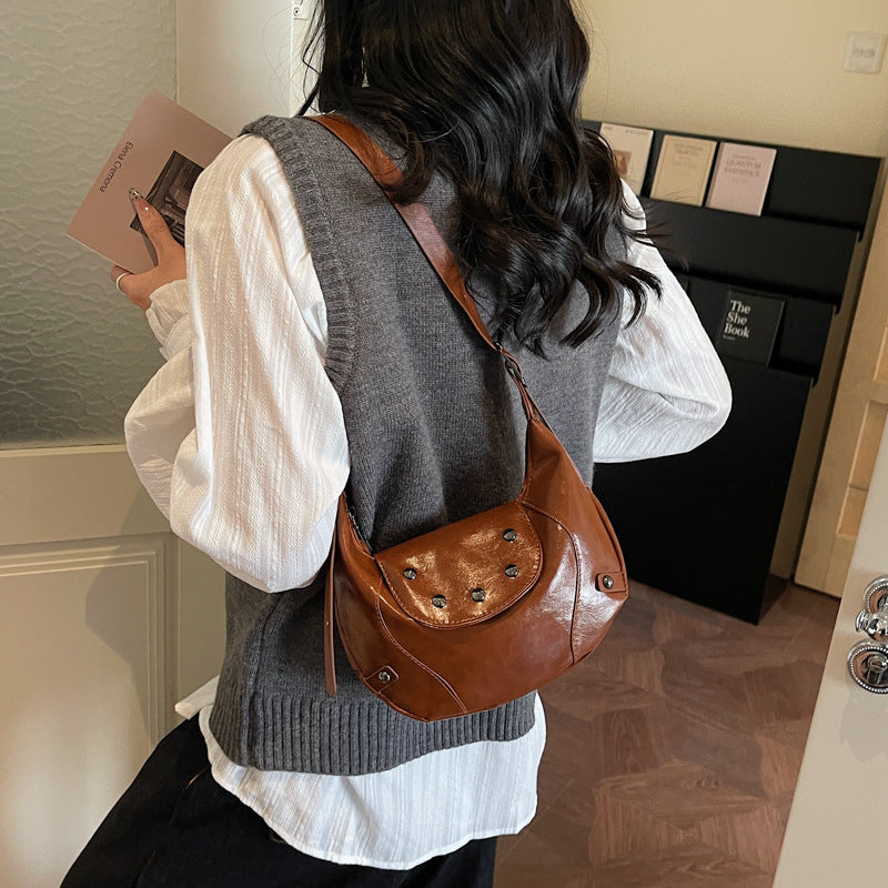Stylish Leather Hobo Bag