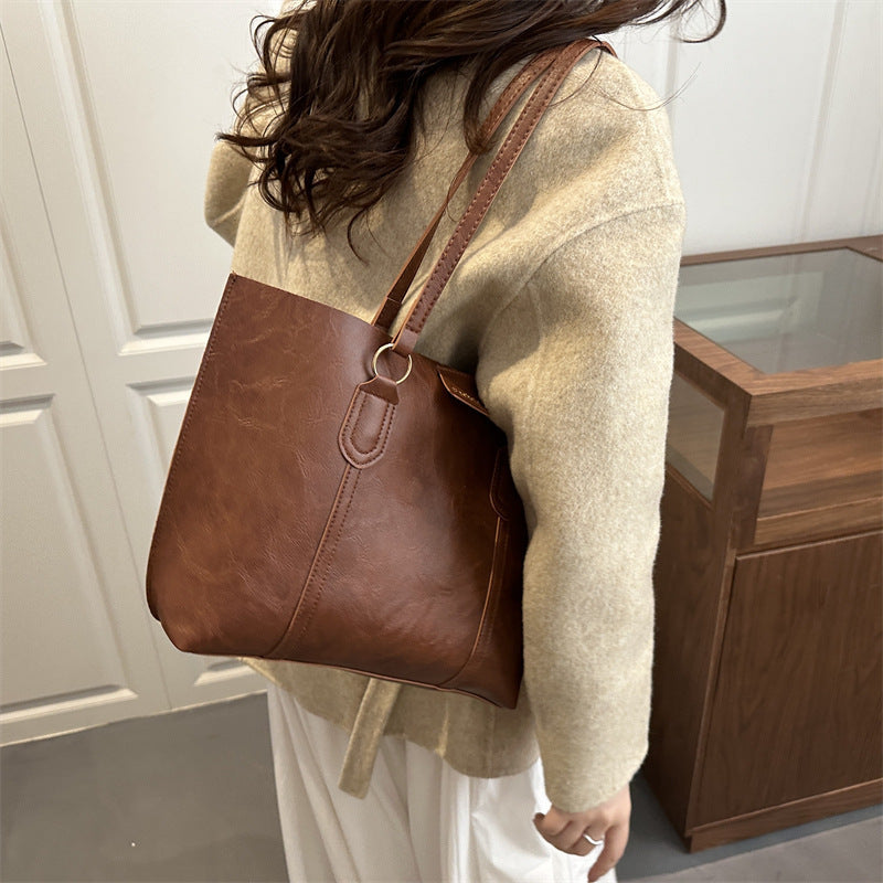 Women's elegant shopping bag with textured design-https://detail.1688.com/offer/1007496887496.html-Calm Wears-Black-nothing-Calm Wears