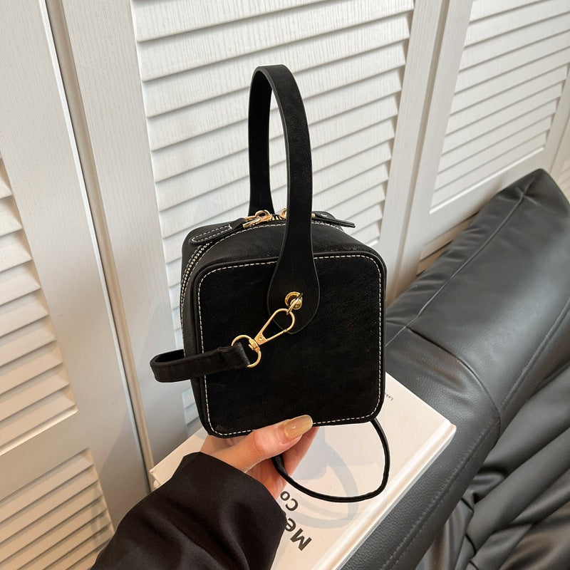 Ladies mini handbag with removable shoulder strap and elegant flap closure-https://detail.1688.com/offer/1038054422215.html-Calm Wears-Black-nothing-Calm Wears