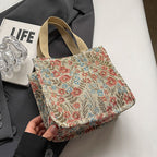 Women's tote bag with floral embroidery design and sturdy handles-https://detail.1688.com/offer/810077843072.html-Calm Wears-Rosa-nothing-Calm Wears