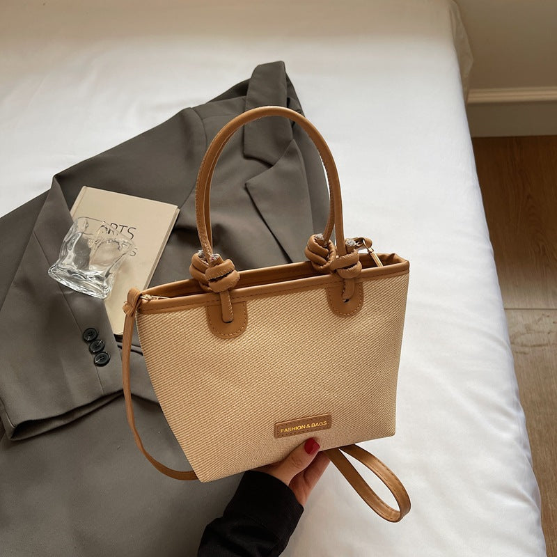 Women practical tote bag with stylish handles-https://detail.1688.com/offer/966396520058.html-Calm Wears-Khaki-nothing-Calm Wears